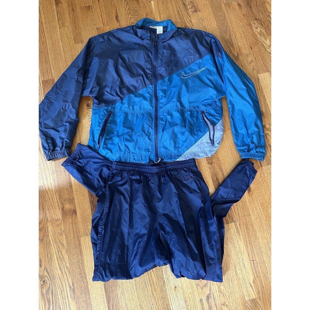 VTG 90’s Nike Colorblock 2 Piece Windbreaker Track Suit • Size M